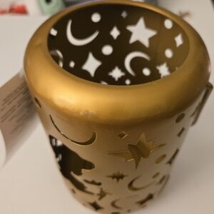 NWT Disney Store Aladdin Jasmine Gold Candle Holder Lantern Tea Light Moon Stars